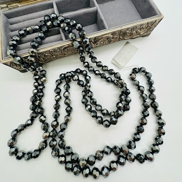 Beautiful Metallic Strand Glass Bead Necklace NWT - Picture 11 of 17